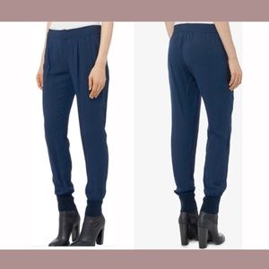 NWT $295 Vince [ Large‎ ] Jogger Silk Pants in Costal Blue